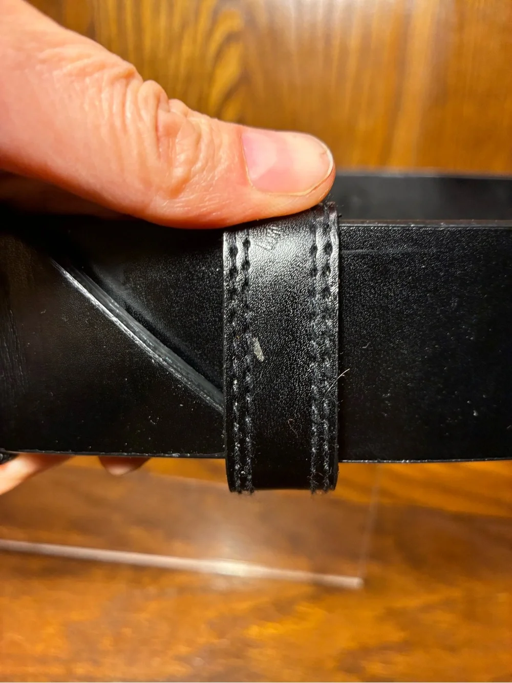 Y2K G by Guess Cross Buckle Belt Black Faux Leather Men’s Size 32
